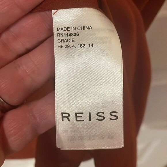 REISS Gracie V-Neck Midi Dress - Picture 4 of 8